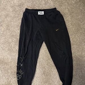 Nike Kids Black and Gold Joggers